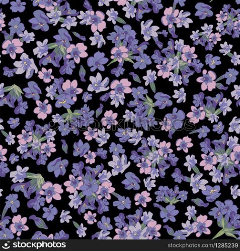 Modern watercolor style seamless pattern with lavender, texture background. Botanical illustration Provence, france Good idea for design paper, banner, print, card Vector illustration. Modern watercolor style seamless pattern with lavender, texture background. Botanical illustration.