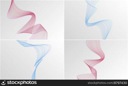 modern wave curve abstract presentation background Pack