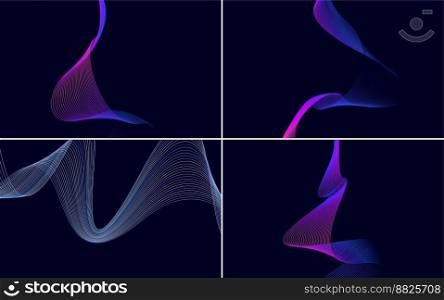 Modern wave curve abstract vector backgrounds for a contemporary look