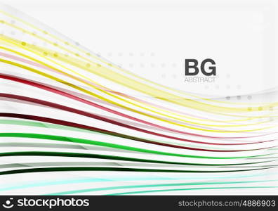 Modern wave lines, elegant wave abstract background. Vector template background for workflow layout, diagram, number options or web design