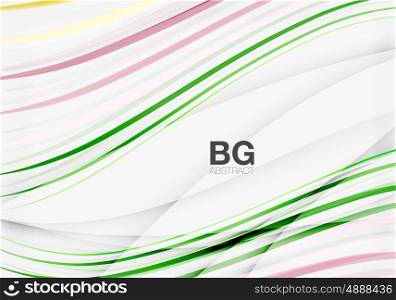Modern wave lines, elegant wave abstract background. Vector template background for workflow layout, diagram, number options or web design