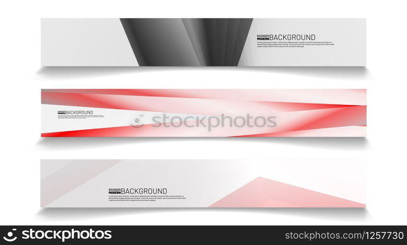 Modern web banner background. abstract vector template design. light effect illustration