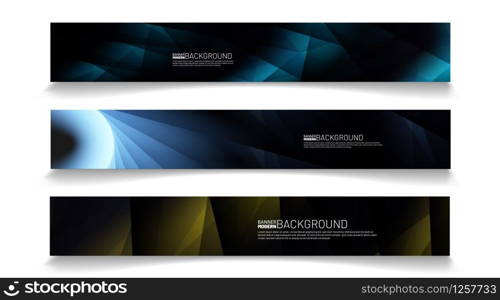 Modern web banner background. abstract vector template design. light effect illustration