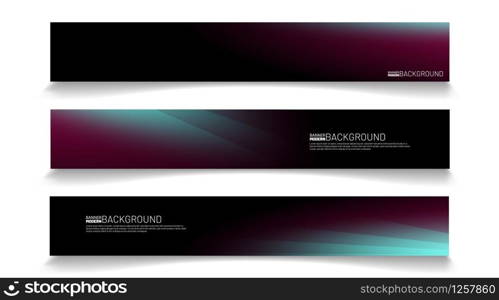 Modern web banner background. abstract vector template design. light effect illustration