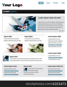 modern website template vector illustration
