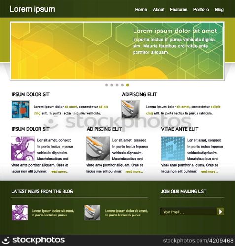 modern website template vector illustration