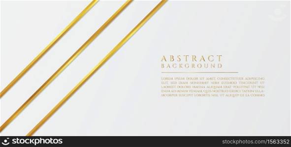 Modern white abstract background luxury design line gold style with space for content. vector illustration.
