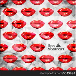 modern white background with beautiful lips an be used for invitation, congratulation or website