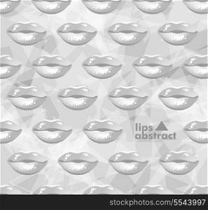 modern white background with beautiful lips an be used for invitation, congratulation or website