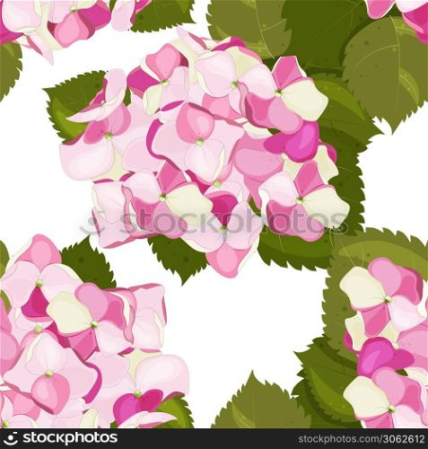Modern wild flowers hydrangea print. Floral exotic decoration. Vector vintage background