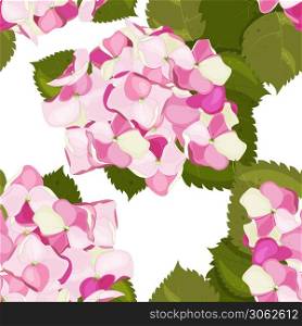 Modern wild flowers hydrangea print. Floral exotic decoration. Vector vintage background