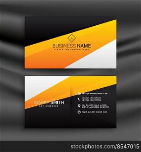 modern yellow and black business card with clean shapes