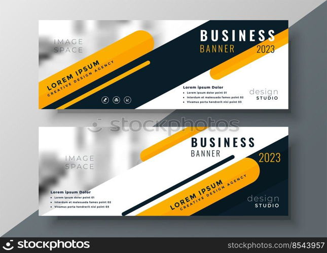 modern yellow business banner design