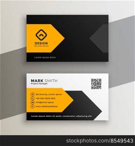 modern yellow geometric business card design