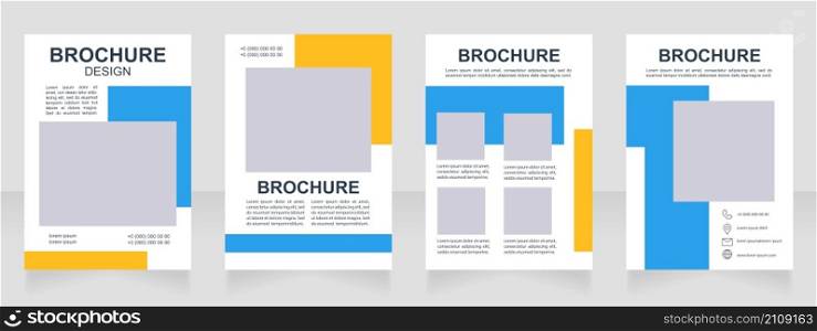 Modernism movement artworks guide blank brochure design. Template set with copy space for text. Premade corporate reports collection. Editable 4 paper pages. Myriad Pro, Arial fonts used. Modernism movement artworks guide blank brochure design