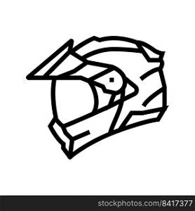 modular motorcycle helmet line icon vector. modular motorcycle helmet sign. isolated contour symbol black illustration. modular motorcycle helmet line icon vector illustration