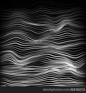 Moire Abstract Texture Vector. Modern Abstract Creative Backdrop With Variable Width Stripes.. Abstract Moire Texture Vector. Moire Waves. Modern Creative Backdrop.