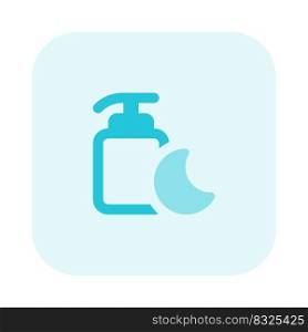 Moisturising night lotion with a pump function isolated on a white background