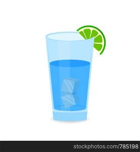 Mojito and ice cubes sign symbol in flat style. Vector illustration.. Mojito and ice cubes sign symbol in flat style. Vector stock illustration.