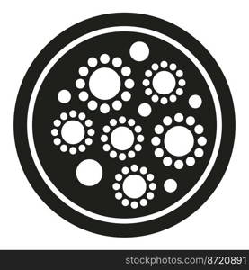 Mold petri dish icon simple vector. Medicine cell. Micro virus. Mold petri dish icon simple vector. Medicine cell