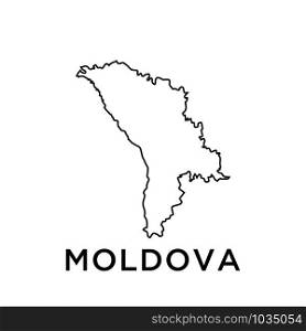 Moldova map icon design trendy