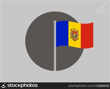 Moldova National flag. original color and proportion. Simply vector illustration background, from all world countries flag set for design, education, icon, icon, isolated object and symbol for data visualisation