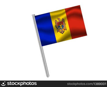 Moldova National flag. original color and proportion. Simply vector illustration background, from all world countries flag set for design, education, icon, icon, isolated object and symbol for data visualisation