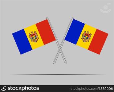 Moldova National flag. original color and proportion. Simply vector illustration background, from all world countries flag set for design, education, icon, icon, isolated object and symbol for data visualisation
