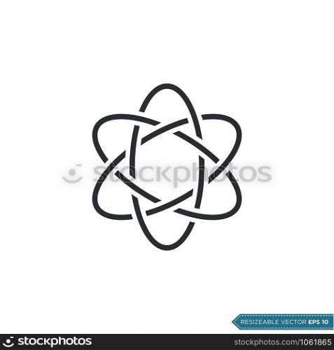 Molecular Atom Neutron Laboratory Icon Vector Illustration Design