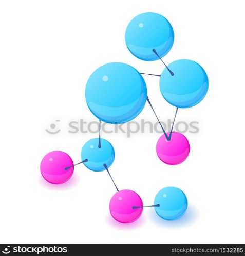 Molecular chemistry icon. Isometric illustration of molecular chemistry vector icon for web. Molecular chemistry icon, isometric style