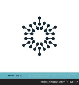 Molecular Chemistry Icon Vector Logo Template Illustration Design. Vector EPS 10.
