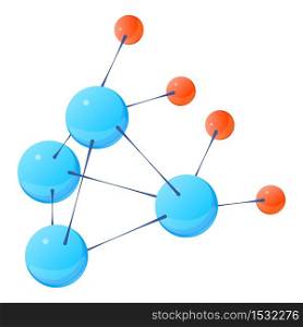 Molecular geometry icon. Isometric illustration of molecular geometry vector icon for web. Molecular geometry icon, isometric style