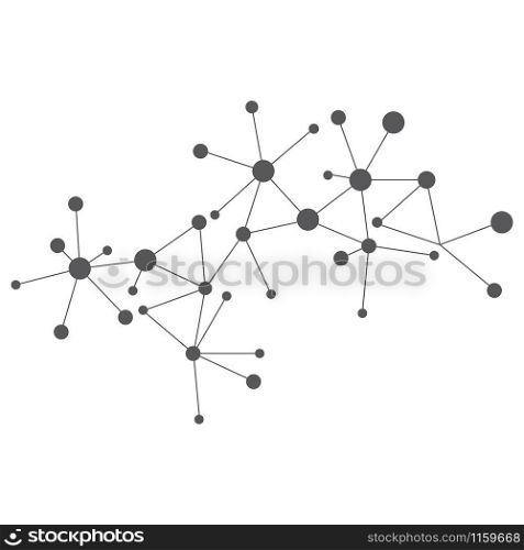 Molecular ilustration vector icon template