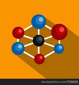 Molecular lattice icon. Flat illustration of molecular lattice vector icon for web. Molecular lattice icon, flat style