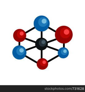 Molecular lattice icon. Flat illustration of molecular lattice vector icon for web. Molecular lattice icon, flat style