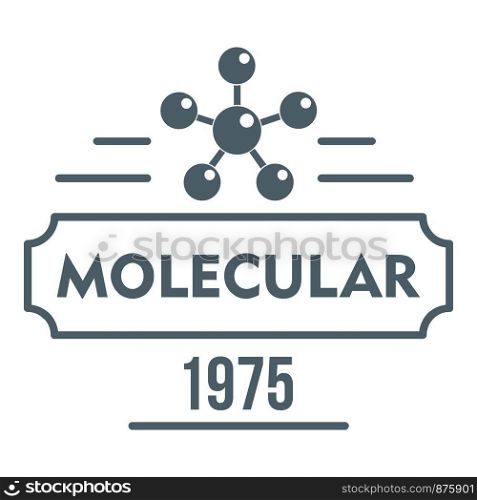 Molecular logo. Simple illustration of molecular vector logo for web. Molecular logo, simple gray style