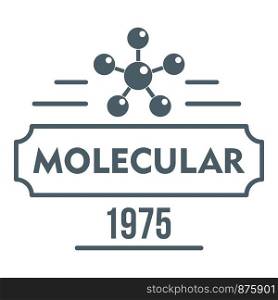 Molecular logo. Simple illustration of molecular vector logo for web. Molecular logo, simple gray style