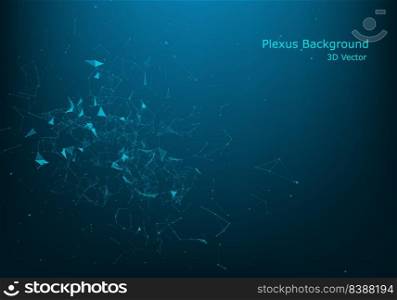 Molecular structure background and communication. Abstract background with molecule DNA and neural network. Artificial intelligence. Science and technology concept with connected lines and dots