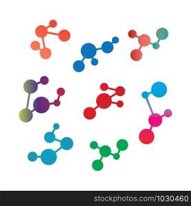 Molecular structure chemical atoms vector illustration
