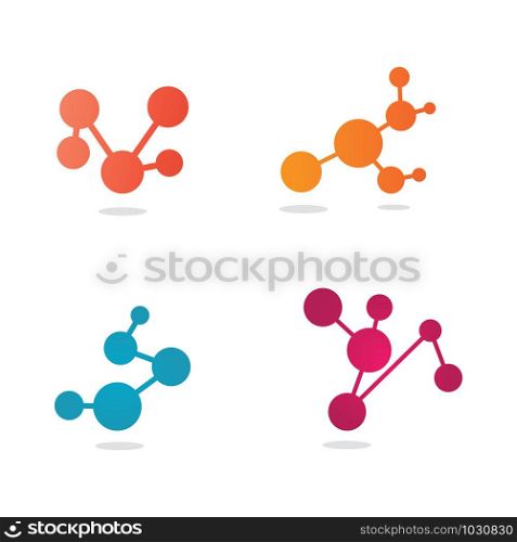 Molecular structure chemical atoms vector illustration