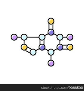 molecular structure color icon vector. molecular structure sign. isolated symbol illustration. molecular structure color icon vector illustration