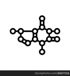 molecular structure line icon vector. molecular structure sign. isolated contour symbol black illustration. molecular structure line icon vector illustration