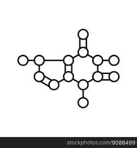 molecular structure line icon vector. molecular structure sign. isolated contour symbol black illustration. molecular structure line icon vector illustration