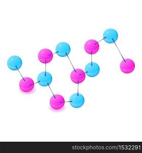Molecular symbol icon. Isometric illustration of molecular symbol vector icon for web. Molecular symbol icon, isometric style