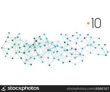 Molecule And Communication Background. Abstract Vector Illustration. Abstract Molecule And Communication Background