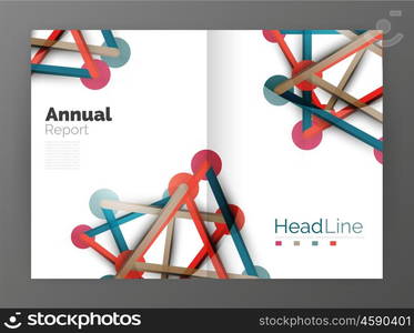 Molecule annual report. Molecule annual report. Vector abstract background