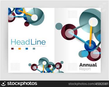 Molecule annual report. Molecule annual report. Vector abstract background