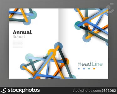 Molecule annual report. Molecule annual report. Vector abstract background