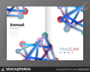 Molecule annual report. Molecule annual report. Vector abstract background