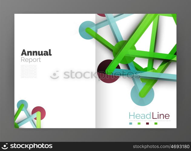 Molecule annual report. Molecule annual report. Vector abstract background